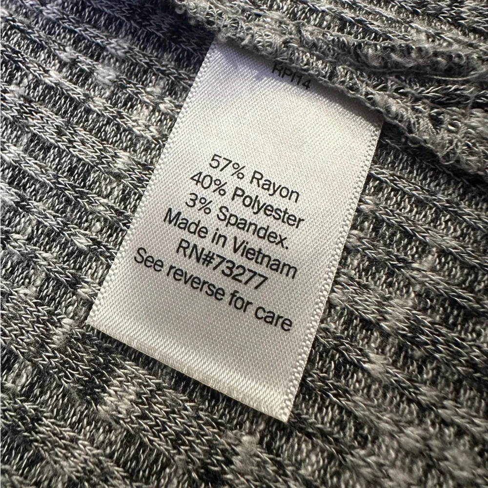 Nine West Open Front Rib Knit Long Cardigan Duster - Picture 8 of 8